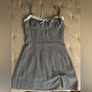 Lush Black and White Gingham Dress - Size Small